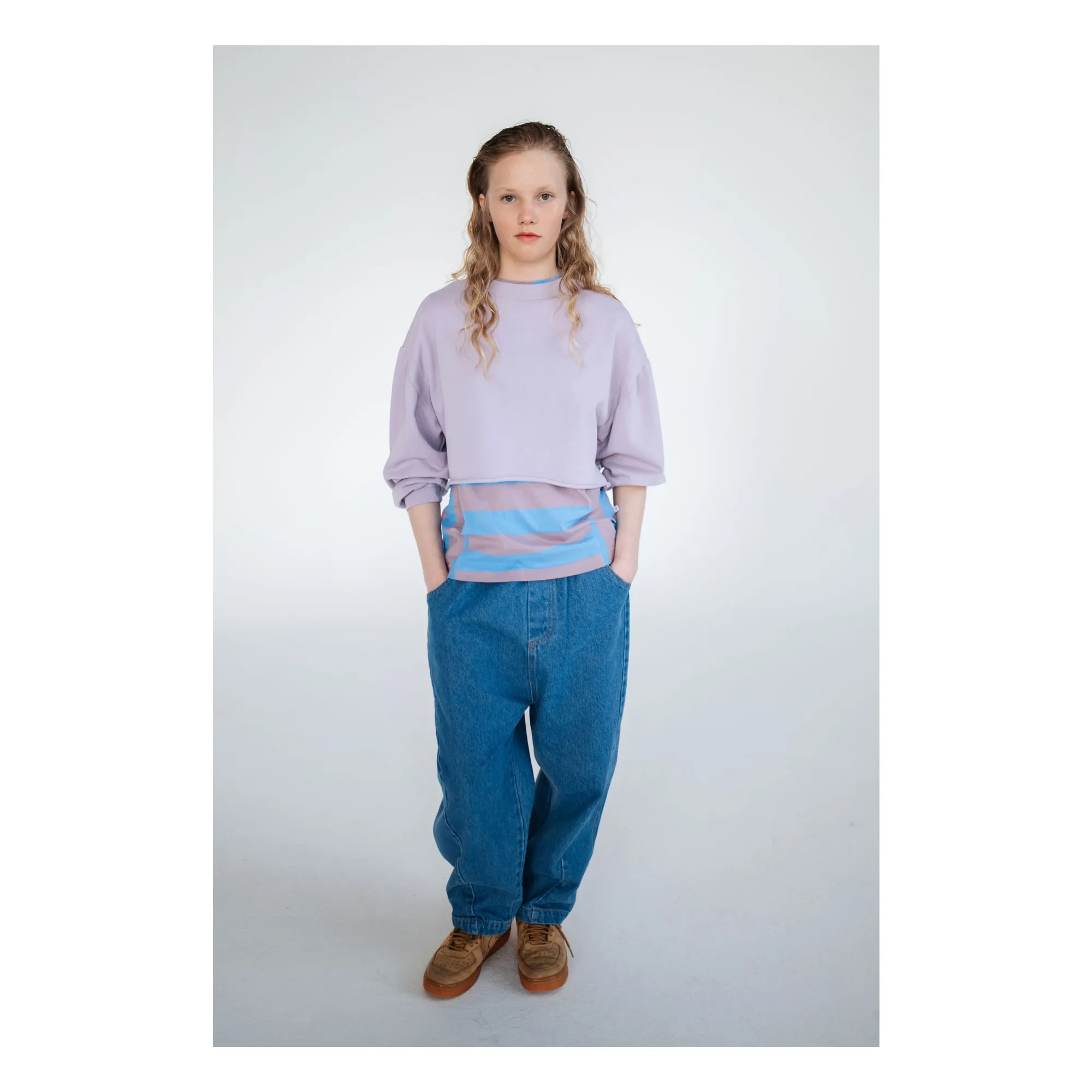 Organic Cotton Crop Sweat | Lilac- Product image n°2