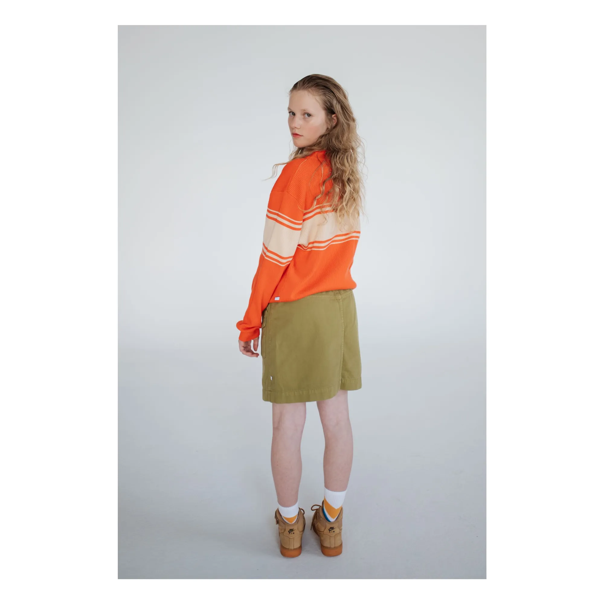 Pull Rayures | Orange- Image produit n°3