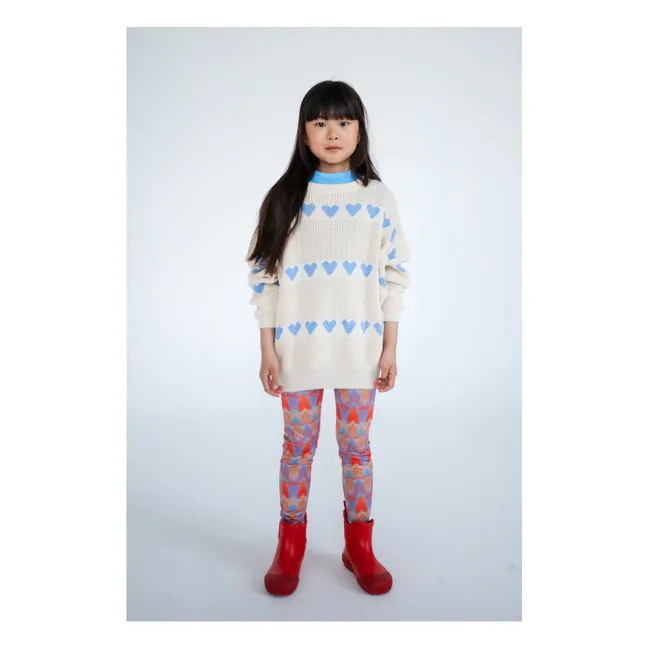 Pull Cœurs Coton Bio | Ecru