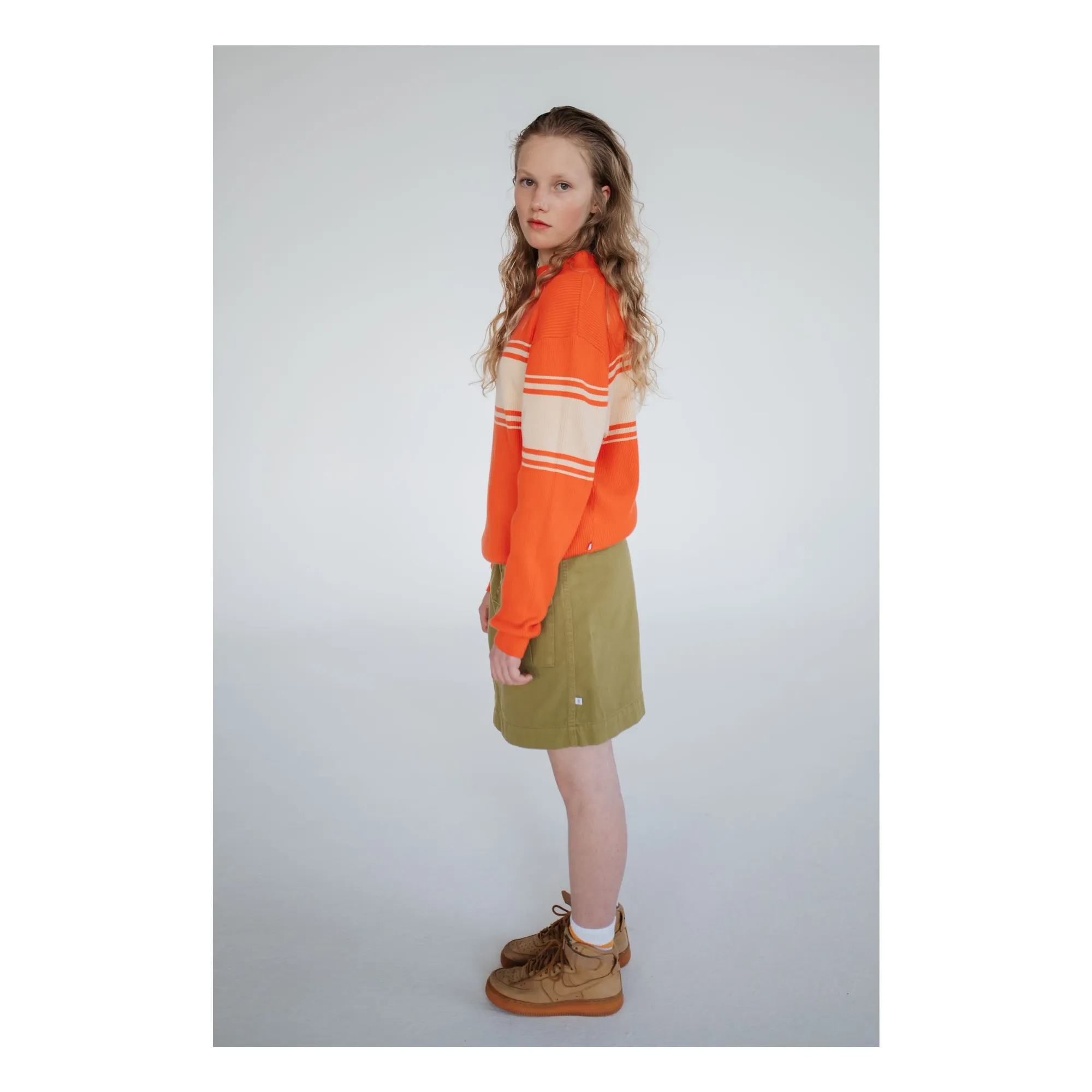 Pull Rayures | Orange- Image produit n°2