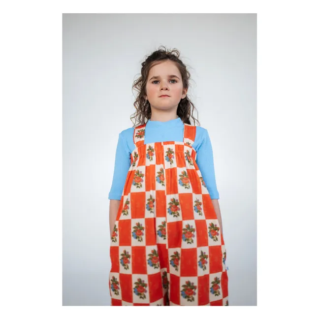 Combinaison Fleurie Coton Bio | Orange