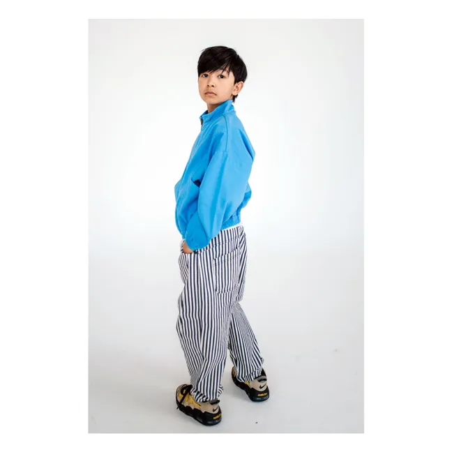 Organic Cotton Wide Jeans | Navy blue