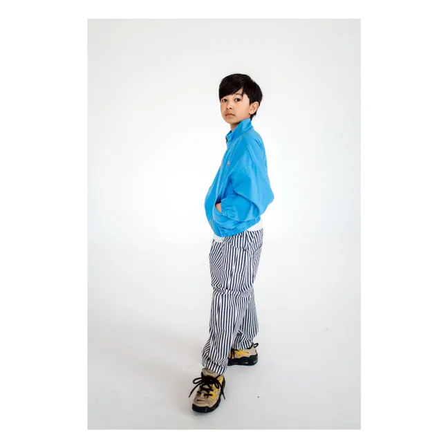 Organic Cotton Wide Jeans | Navy blue
