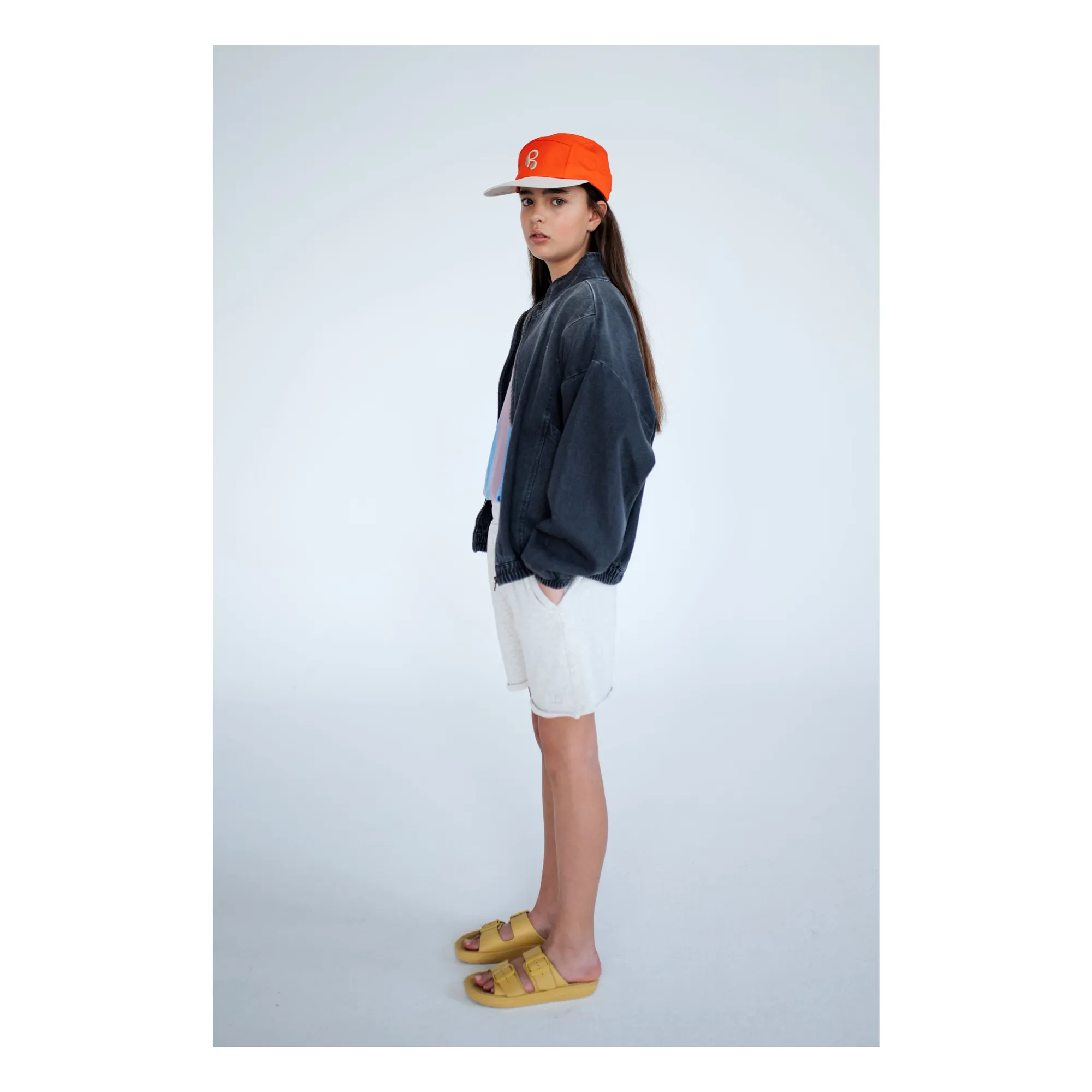 Organic Cotton Denim Windbreaker | Charcoal grey- Product image n°3