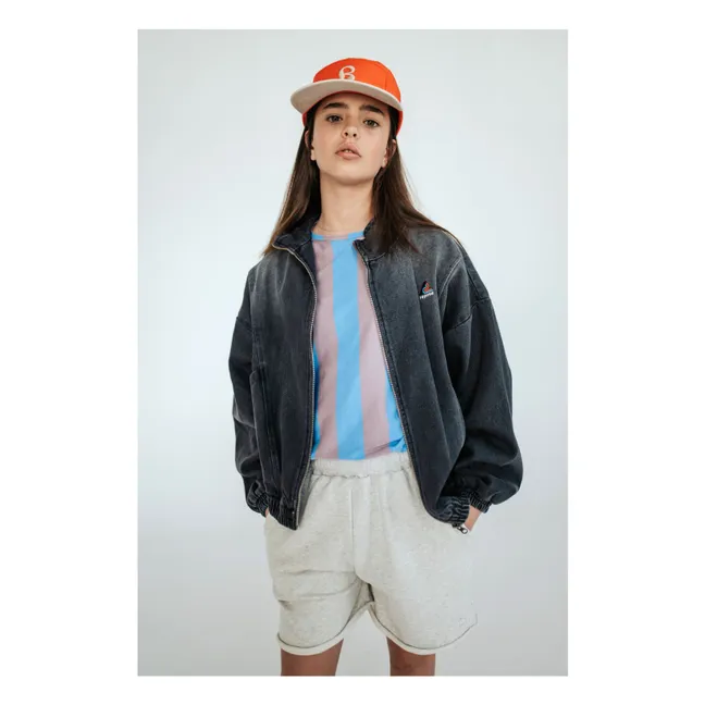 Coupe Vent Denim Coton Bio | Gris anthracite