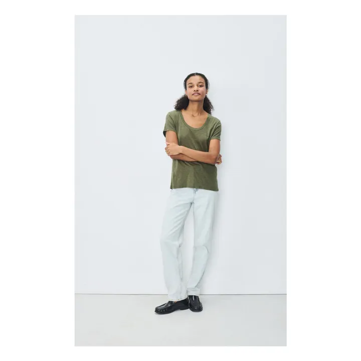 Jacksonville U-Ausschnitt T-Shirt | Khaki- Produktbild Nr. 2
