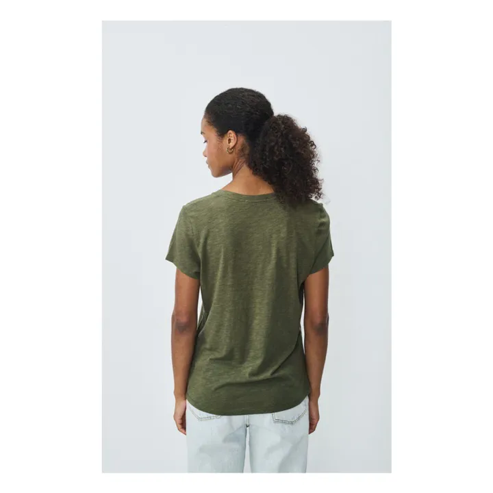 Jacksonville U-Ausschnitt T-Shirt | Khaki- Produktbild Nr. 4