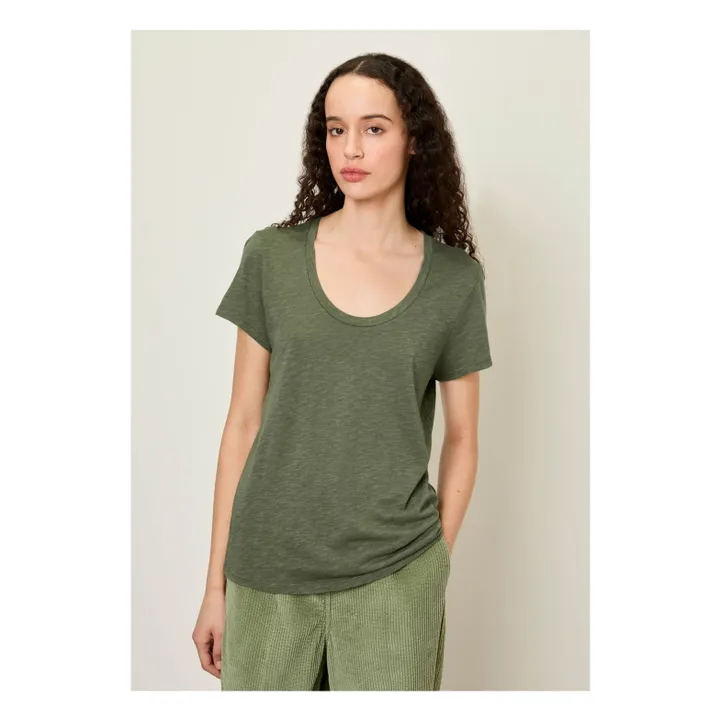 Jacksonville U-Ausschnitt T-Shirt | Khaki- Produktbild Nr. 5