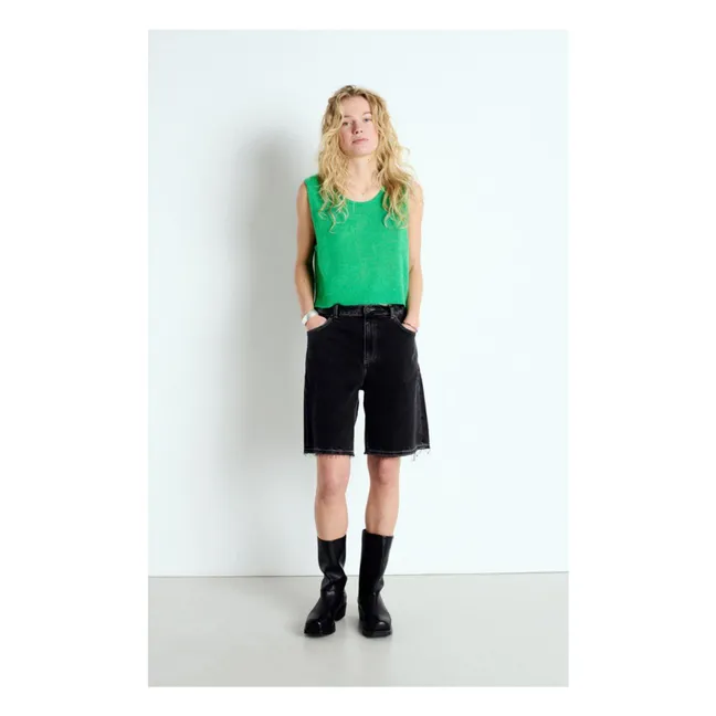 Maglione senza maniche in lana Dumy | Verde mélange