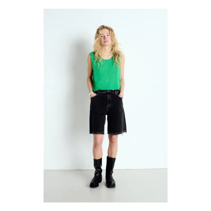 Ärmelloser Pullover Dumy Wolle | grün meliert- Produktbild Nr. 1