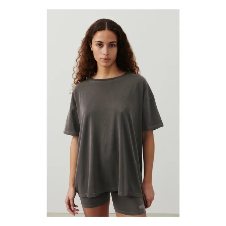 T-Shirt mit weitem Bootsausschnitt Pymaz | Kohle- Produktbild Nr. 8