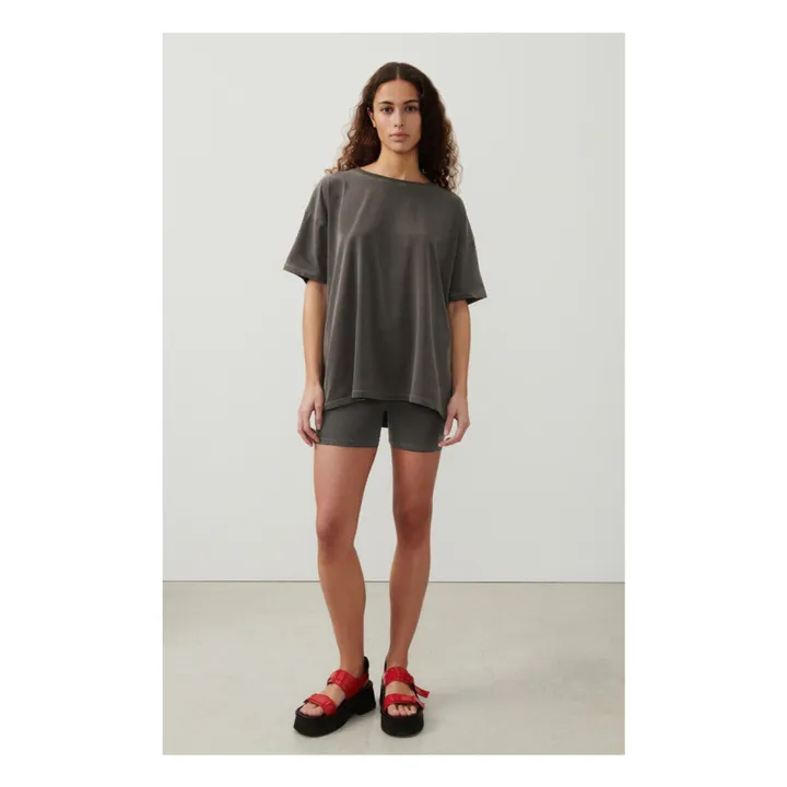 T-Shirt mit weitem Bootsausschnitt Pymaz | Kohle- Produktbild Nr. 7
