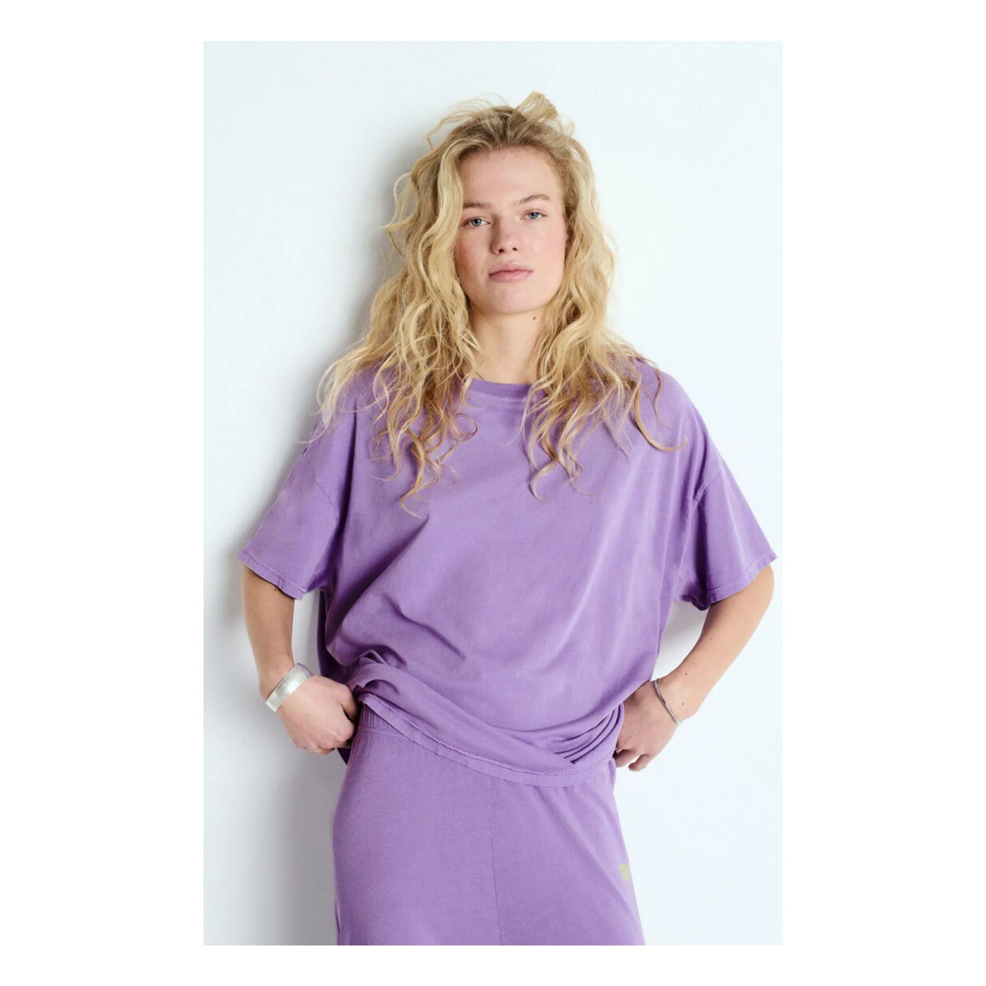 T-shirt Ample Col Bateau Pymaz | Mauve- Image produit n°2