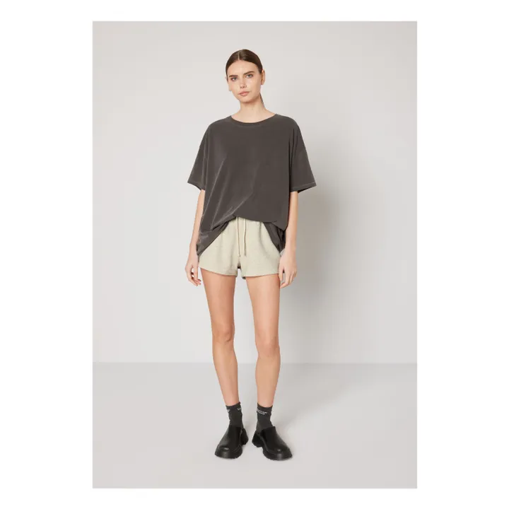 T-Shirt mit weitem Bootsausschnitt Pymaz | Kohle- Produktbild Nr. 2
