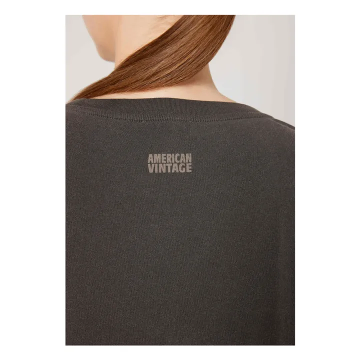 T-Shirt mit weitem Bootsausschnitt Pymaz | Kohle- Produktbild Nr. 6