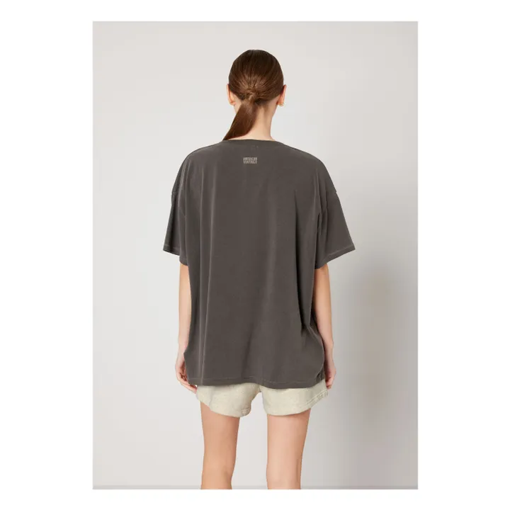 T-Shirt mit weitem Bootsausschnitt Pymaz | Kohle- Produktbild Nr. 5