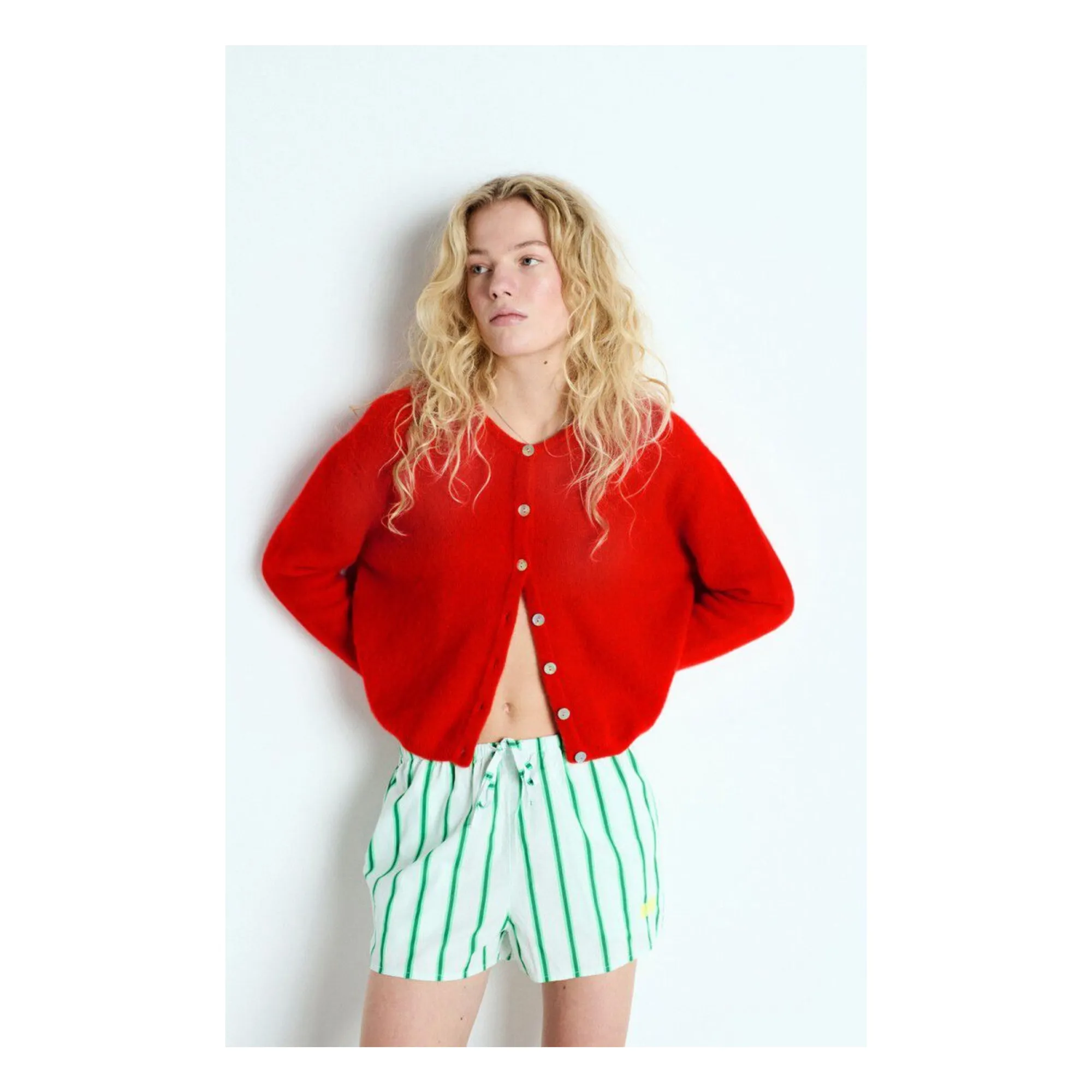 Gilet Vitow Alpaga et Laine | Rouge- Image produit n°1