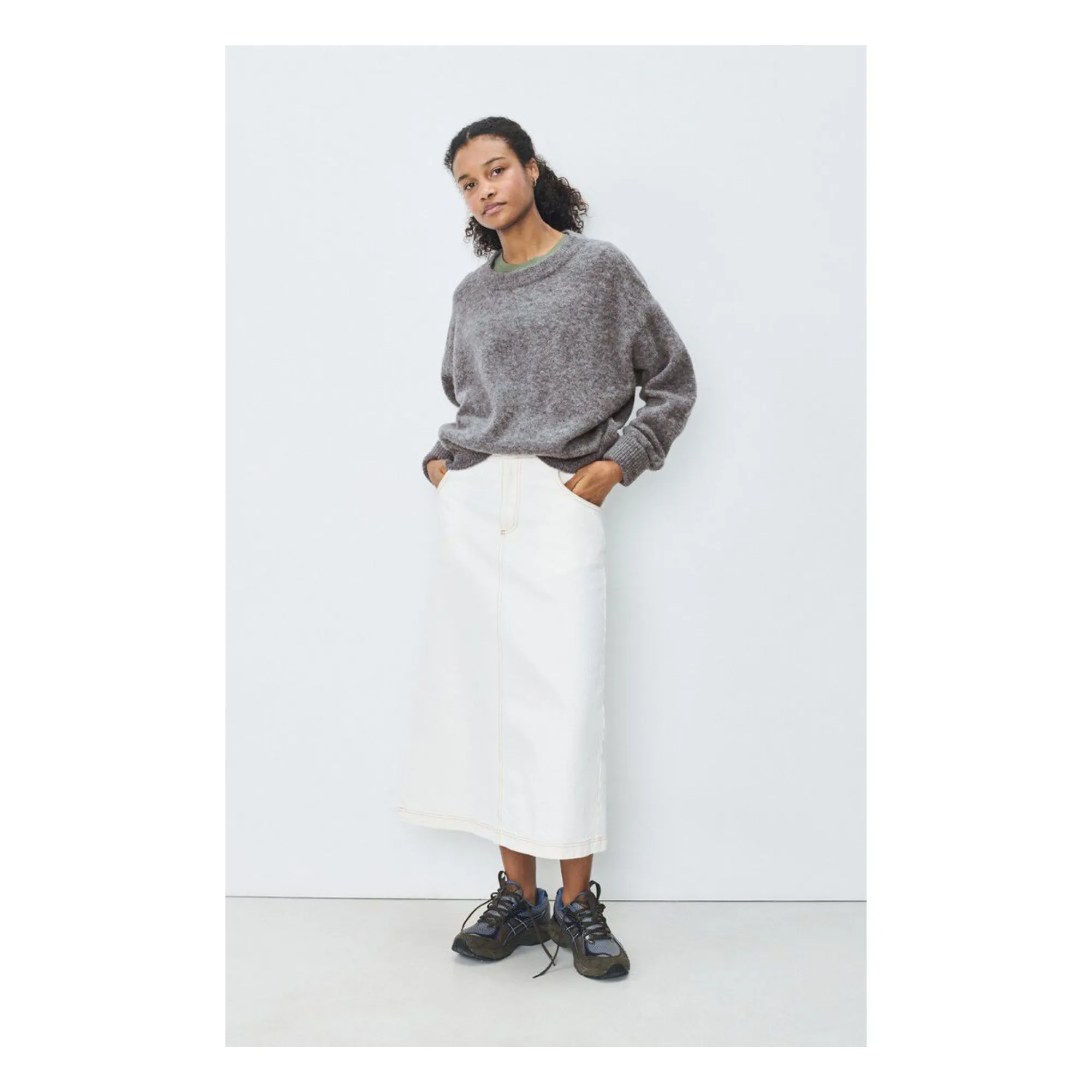 Pull Col Bateau Vitow Alpaga et Laine | Acier- Image produit n°2