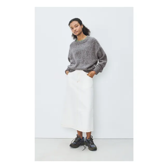 Vitow Alpaca and Wool Boatneck Sweater | Steel