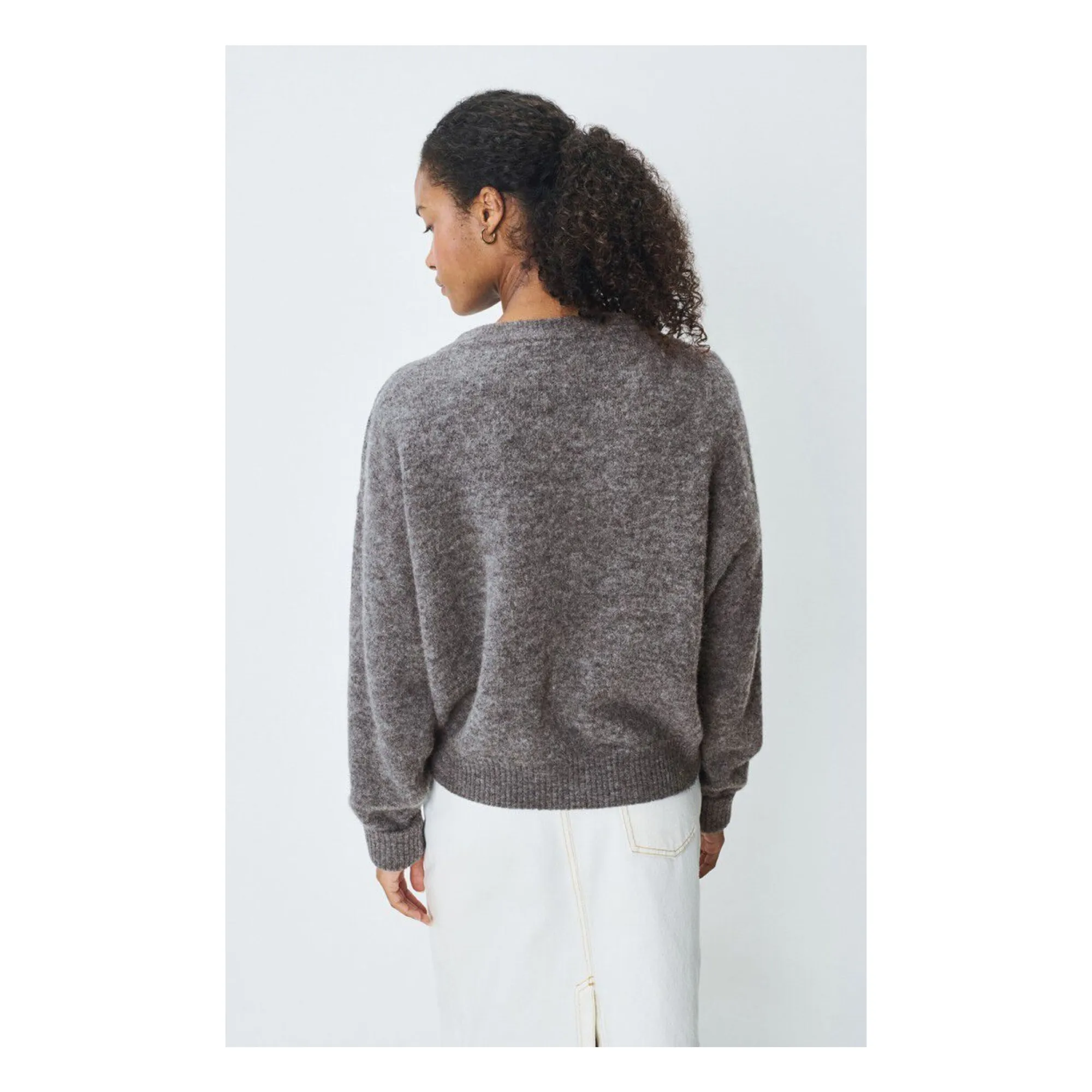 Pull Col Bateau Vitow Alpaga et Laine | Acier- Image produit n°4