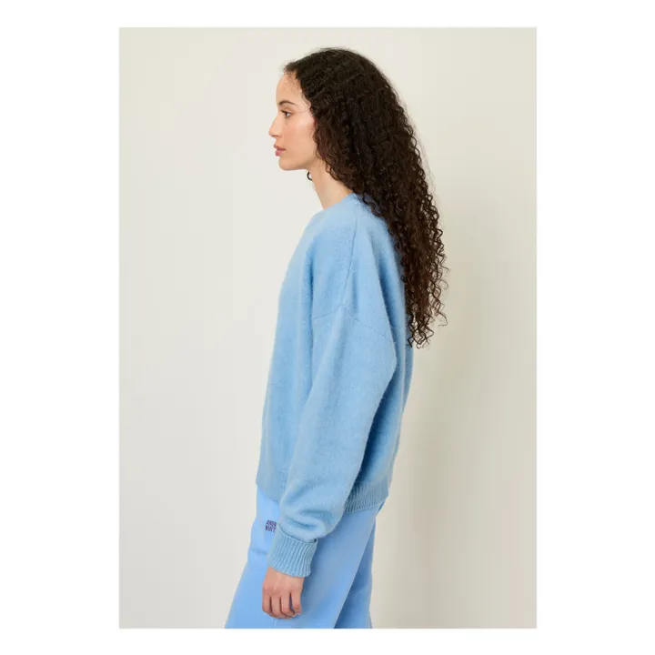 Pull Col Bateau Vitow Alpaga et Laine | Bleu- Image produit n°4