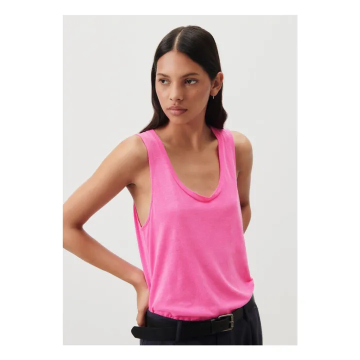 Jacksonville U-Ausschnitt Tank Top | Neonrosa- Produktbild Nr. 1