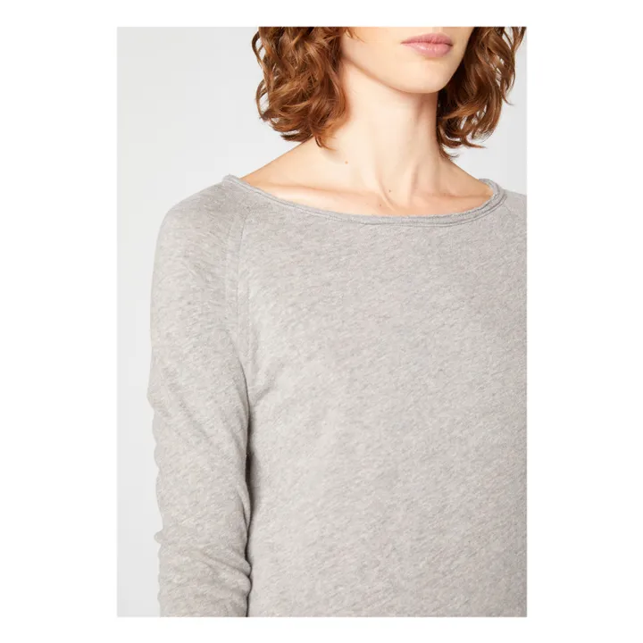 Long-sleeved boat-neck T-shirt Sonoma | Heather grey- Product image n°4