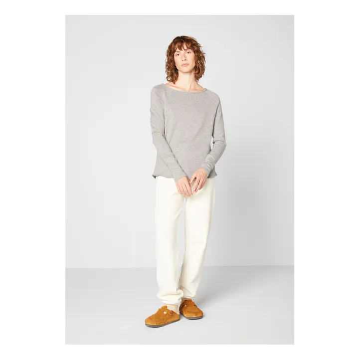 Long-sleeved boat-neck T-shirt Sonoma | Heather grey- Product image n°2
