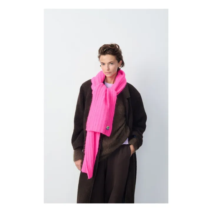 Echarpe Vitow Laine et Alpaga | Rose fluo- Image produit n°1