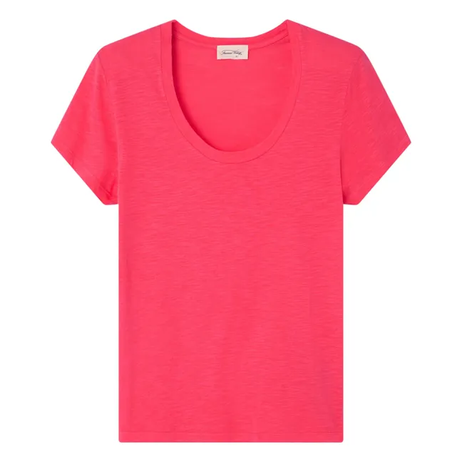 Jacksonville U-neck T-shirt | Fuchsia