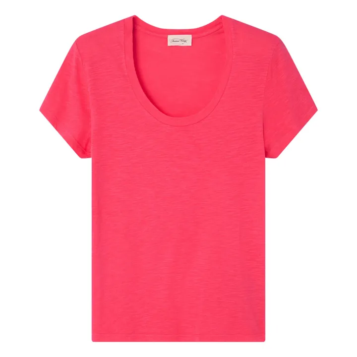 T-shirt Col U Jacksonville | Rose fuschia- Image produit n°0