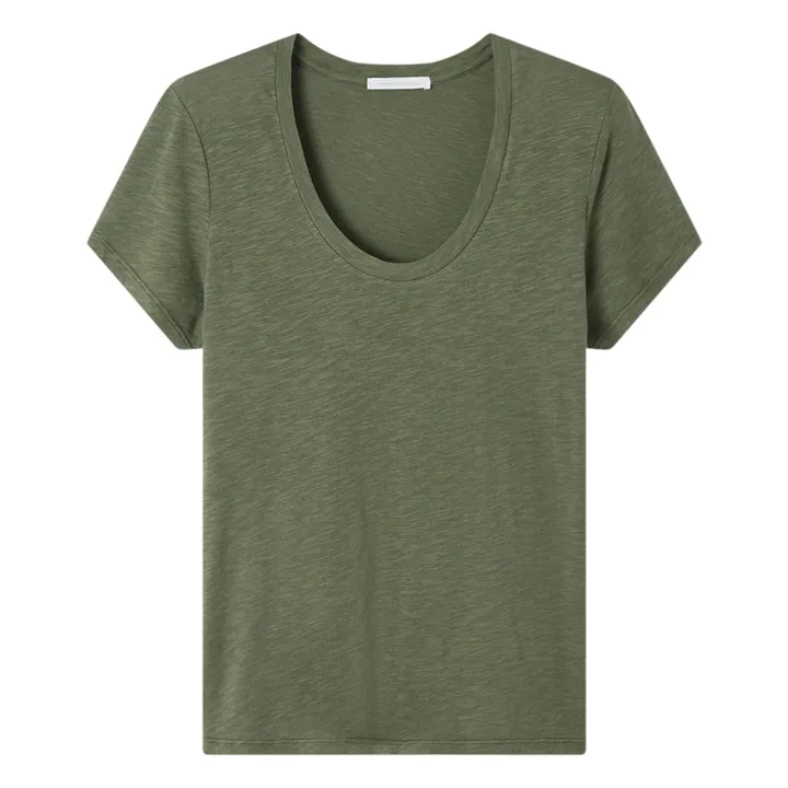 Jacksonville U-Ausschnitt T-Shirt | Khaki- Produktbild Nr. 0