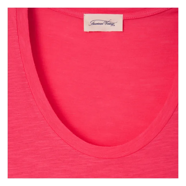 Jacksonville U-neck T-shirt | Fuchsia