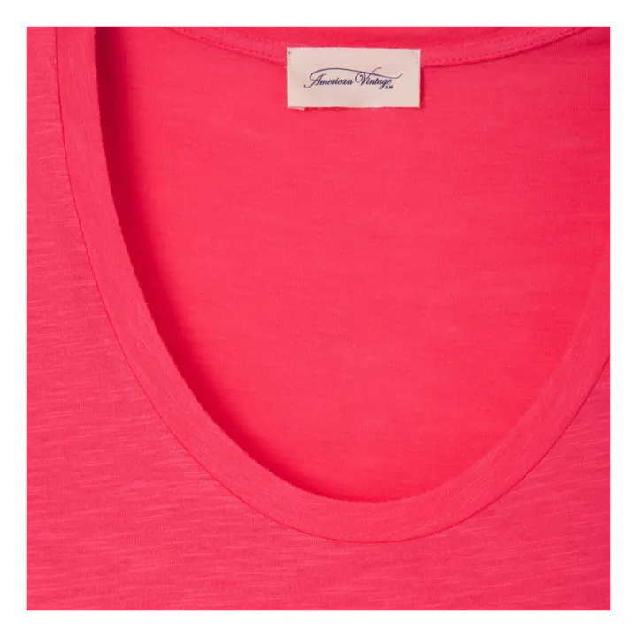 T-shirt Col U Jacksonville | Rose fuschia- Image produit n°3