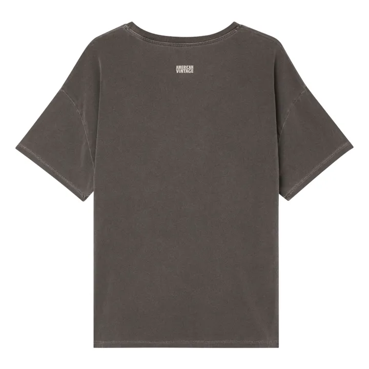 T-Shirt mit weitem Bootsausschnitt Pymaz | Kohle- Produktbild Nr. 3