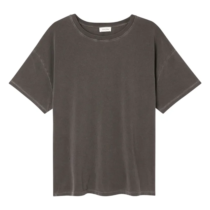T-Shirt mit weitem Bootsausschnitt Pymaz | Kohle- Produktbild Nr. 0
