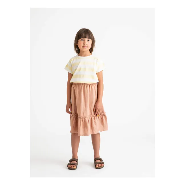 Linen skirt | Pale pink