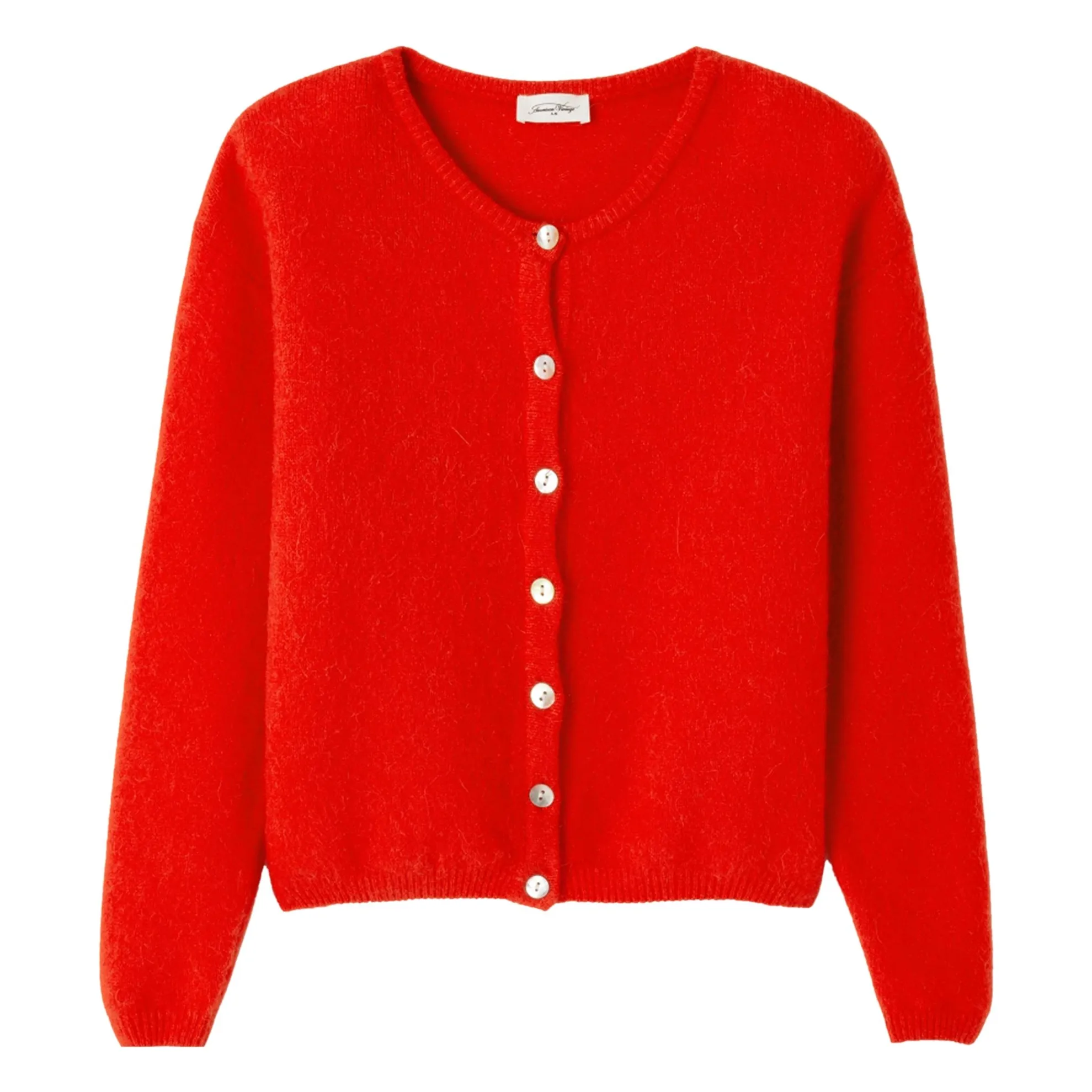 American Vintage Red Vitow Alpaca And Wool Vest