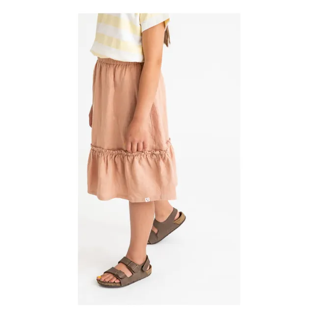 Linen skirt | Pale pink