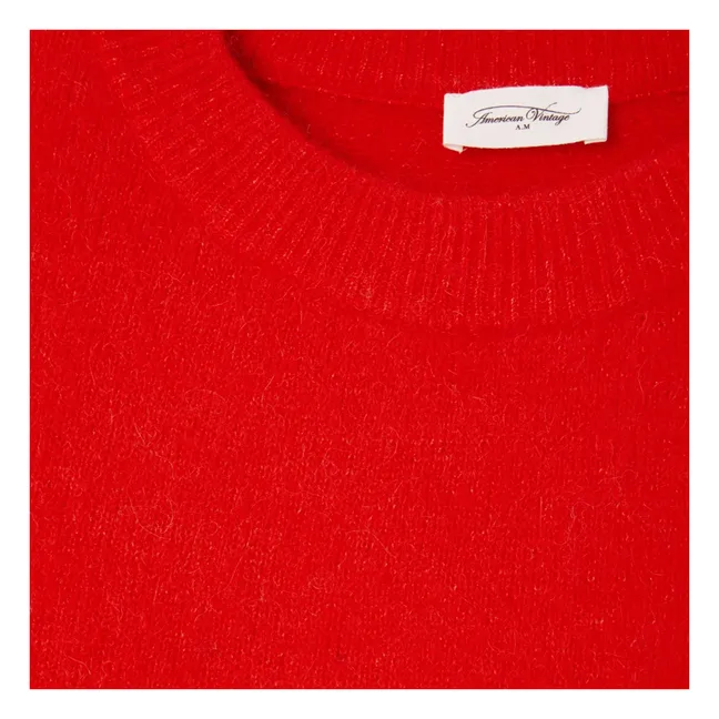Vitow Alpaca and Wool Boatneck Sweater | Red