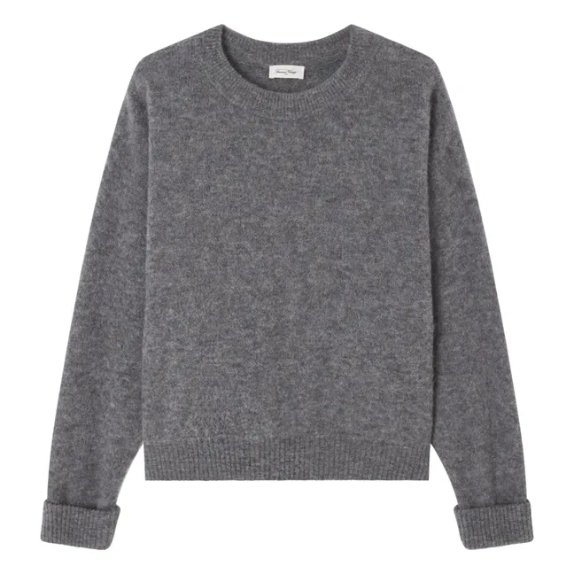 Vitow Alpaca and Wool Boatneck Sweater | Steel