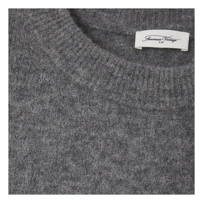 Jersey Vitow de alpaca y lana con cuello barco | Acero