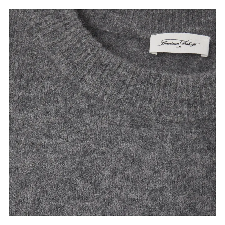 Pullover Bateau-Kragen Vitow Alpaka und Wolle | Stahl- Produktbild Nr. 3