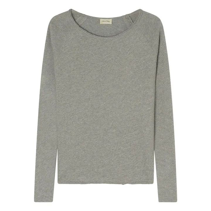 Long-sleeved boat-neck T-shirt Sonoma | Heather grey- Product image n°0