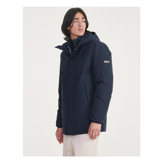 MTD Long Parka mit Kapuze Recycelte Fasern | Navy
