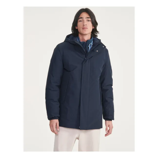 MTD Long Parka mit Kapuze Recycelte Fasern | Navy