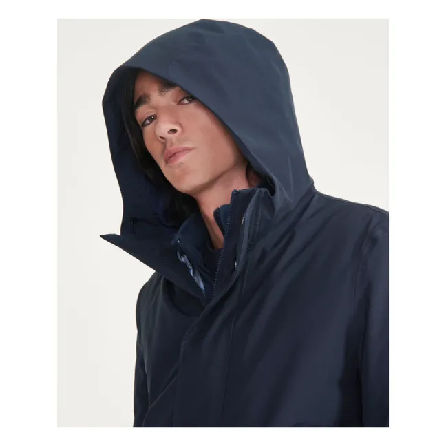 MTD Long Parka mit Kapuze Recycelte Fasern | Navy