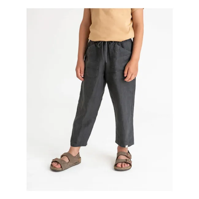 Pantaloni in lino | Nero