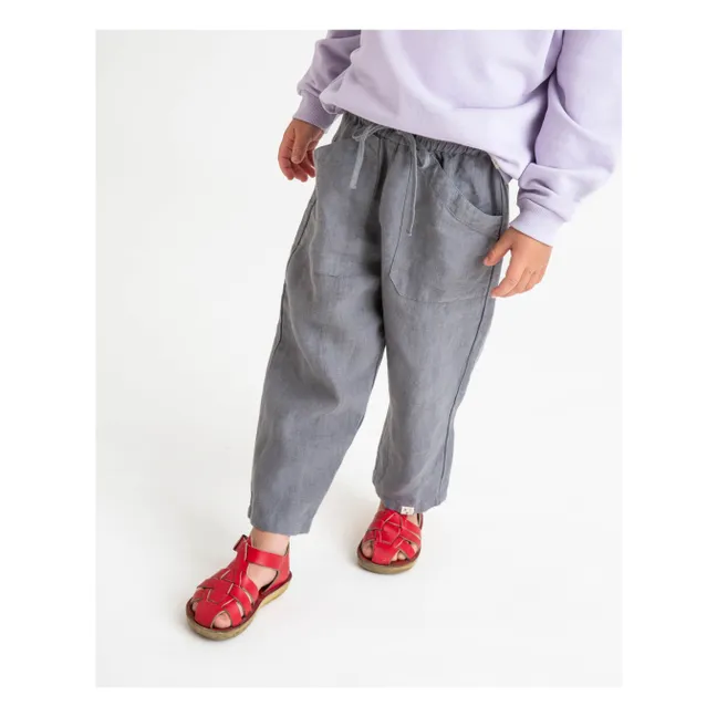 Linen Pants | Grey blue