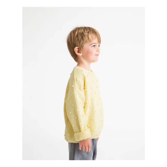 Popcorn sweater | Pale yellow
